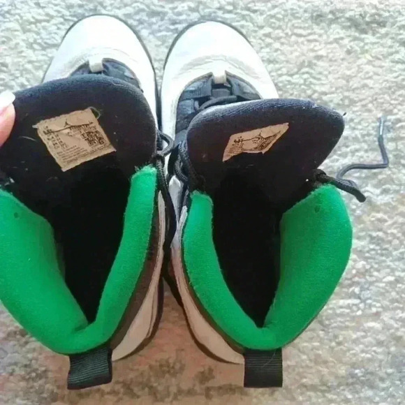 Nike Air Jordan 10 White Ans Green Retro Seattle Shoe 5.5Y 7W - Picture 12 of 16